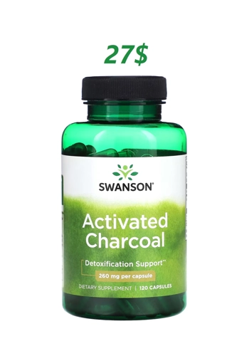 Activated Charcoal 260mg 120' - Swanson