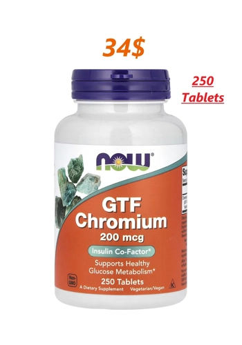 Chromium GTF 200mcg 250' - NOW