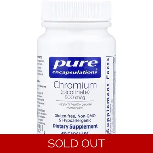 Chromium Picolinate 500mcg 60 pills - Pure Encapsulations Bottle - Lebanon Supplements