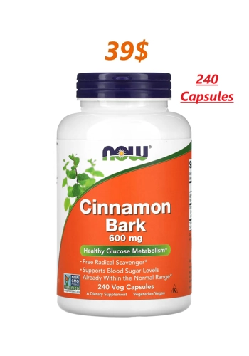 Cinnamon 600mg 240' - NOW