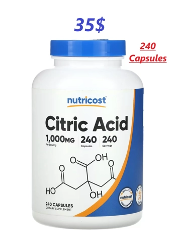 Citric Acid 1000mg 240'..