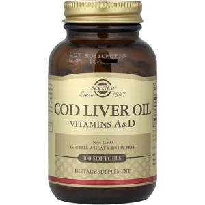 Cod Liver Oil 100 pills - Solgar Bottle - Lebanon Supplements