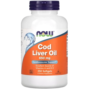Cod Liver Oil 650mg 250' - NOW