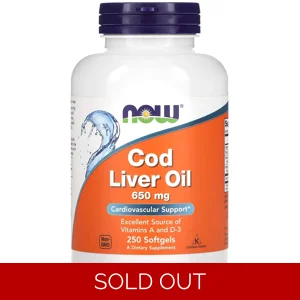 Cod Liver Oil 650mg 250' - NOW