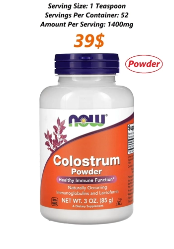 Colostrum Powder 1400mg 52' - NOW