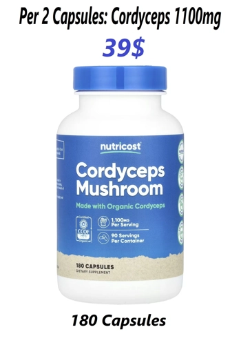 Cordyceps 1100mg 180' - Nutricost