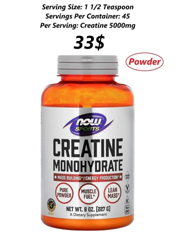 Creatine 5000mg 45' - NOW