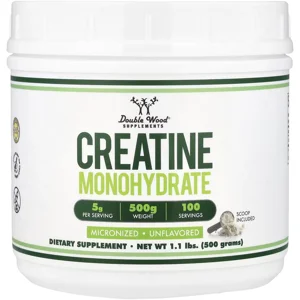 Creatine Monohydrate Powder 5000mg 100 Servings - Double Wood (Micronized) Bottle - Lebanon Supplements