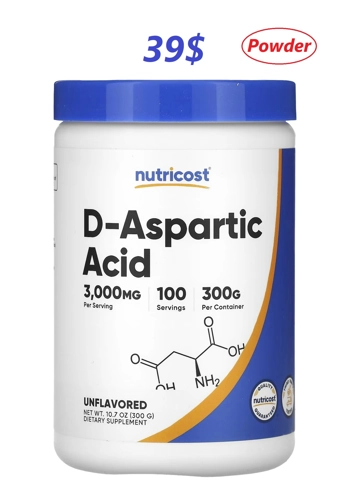 D-Aspartic Acid 3000mg 100' - Nutricost