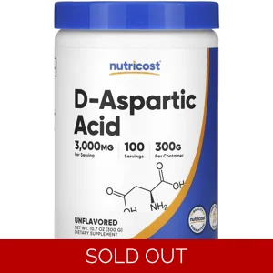 D-Aspartic Acid Powder 3000mg 100' - Nutricost (DAA)