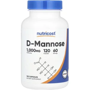 D-Mannose 1000mg 120' - Nutricost (1000mg Per 2 Capsules)