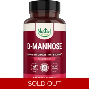 D-Mannose 60 pills - Nested Naturals (+Cranberry) Bottle - Lebanon Supplements