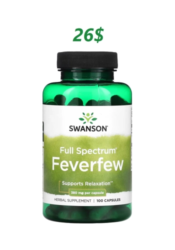 Feverfew 380mg 100' - Swanson