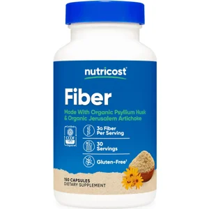 Fiber 3000mg 150 pills - Nutricost (3000mg Per 5 Capsules) Bottle - Lebanon Supplements