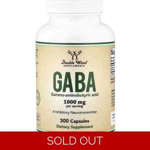 GABA 1000mg 300 Pills - Double Wood (1000mg Per 2 Capsules) Bottle - Lebanon Supplements