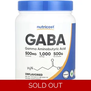 GABA Powder 500mg 1000' - Nutricost