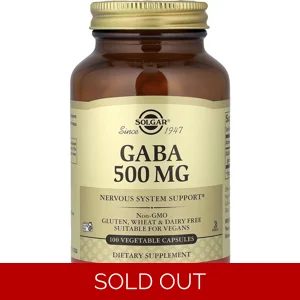 GABA 500mg 100 Pills - Solgar Bottle - Lebanon Supplements