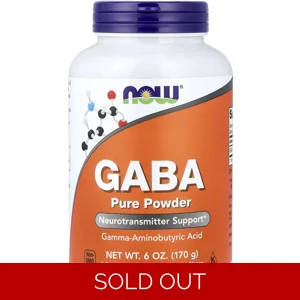 GABA Powder 500mg 340 Servings - NOW Bottle - Lebanon Supplements