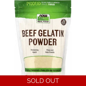 Gelatin Powder 45 Servings - NOW Bottle - Lebanon Supplements