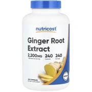 Ginger 2200mg 240 Pills - Nutricost Bottle - Lebanon Supplements