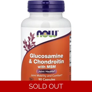 Glucosamine & Chondroitin 90 Pills - NOW (+MSM) Bottle - Lebanon Supplements