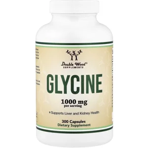 Glycine 1000mg 300 pills - Double Wood (1000mg Per 2 Capsules) Bottle - Lebanon Supplements