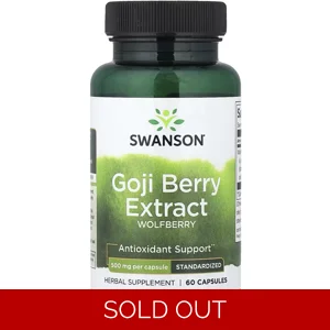 Goji Berry 500mg 60 pills - Swanson Bottle - Lebanon Supplements