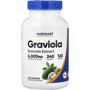 Graviola 4000mg 240 pills - Nutricost (4000mg Per 2 Capsules) Bottle - Lebanon Supplements