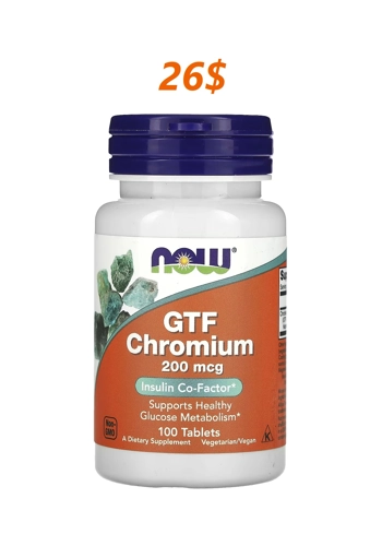 GTF Chromium 200mcg 100' - NOW