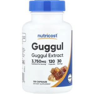 Guggul 3750mg 120 Pills - Nutricost (3750mg Per 4 Capsules) Bottle - Lebanon Supplements