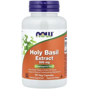 Holy Basil 500mg 90 Pills - NOW Bottle - Lebanon Supplements
