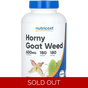 Horny Goat Weed 600mg 180 pills - Nutricost Bottle - Lebanon Supplements
