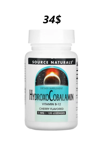 HydroxoCobalamin 1mg 120' - Source Naturals (Vitamin B12)