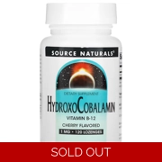 HydroxoCobalamin 1mg 120' - Source Naturals ‎(‎Vitamin B12‎)‎
