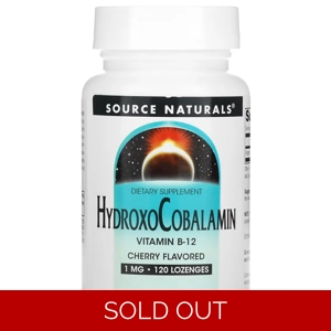 HydroxoCobalamin 1mg 120' - Source Naturals ‎(‎Vitamin B12‎)‎