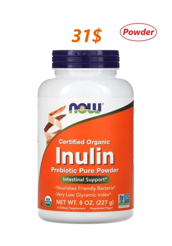 Inulin 3.3g 57' - NOW (Prebiotic/Fiber)
