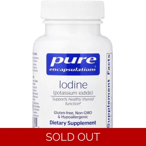 Iodine 225mcg 120 Pills - Pure Encapsulations (Potassium Iodide) Bottle - Lebanon Supplements