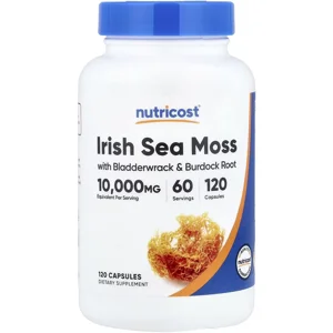 Irish Sea Moss 10,000mg 120 pills - Nutricost (10,000mg Per 2 Capsules) Bottle - Lebanon Supplements