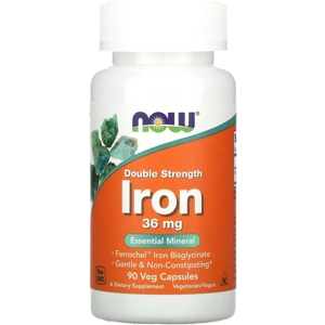 Iron Bisglycinate 36mg 90' - NOW (Gentle Iron)