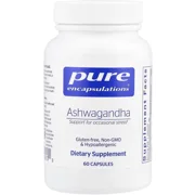 KSM-66 Ashwagandha 500mg 60 Pills - Pure Encapsulations Bottle - Lebanon Supplements