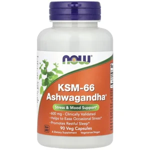 KSM-66 Ashwagandha 600mg 90 Pills - NOW Bottle - Lebanon Supplements