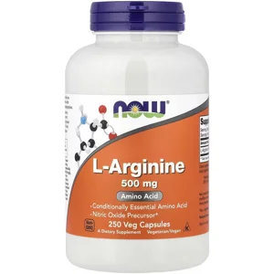 L-Arginine 500mg 250 Pills - NOW Bottle - Lebanon Supplements