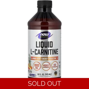 L-Carnitine Liquid 1000mg 32 Servings - NOW Bottle - Lebanon Supplements