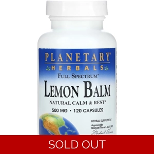 Lemon Balm 500mg 120' - Planetary Herbals ‎(‎Melissa‎)‎