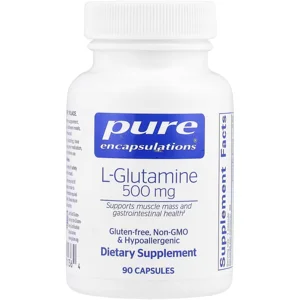 L-Glutamine 500mg 90 pills - Pure Encapsulations Bottle - Lebanon Supplements