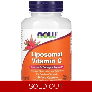 Liposomal Vitamin C 120' - NOW (1000mg Per 2 Capsules)