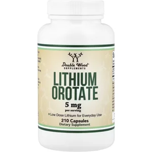 Lithium Orotate 5mg 210 pills - Double Wood Bottle - Lebanon Supplements