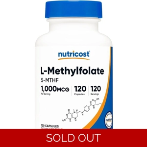 L-Methylfolate 1000mcg 120' - Nutricost
