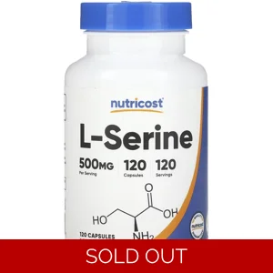 L-Serine 500mg 120 pills - Nutricost Bottle - Lebanon Supplements