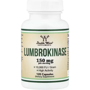 Lumbrokinase 150mg 120' - Double Wood (150mg Per 2 Capsules)
